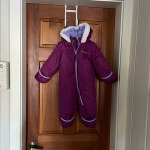 Pink Platinum Baby Girls' One-Piece Puffer Winter Snowsuit with Hood (12-18M)